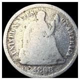 1842-S Silver Seated Liberty Dime NICELY CIRCULATE