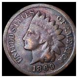 1869 Indian Head Cent LIGHTLY CIRCULATED