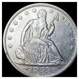 1853 Arrows Seated Liberty Half Dollar CLOSELY UNC