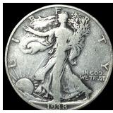 1938-D Silver Walking Liberty Half Dollar NICELY C