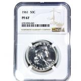 1961 Franklin Half Dollar NGC PF67