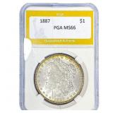 1887 Morgan Silver Dollar PGA MS66