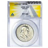 1958 Washington Silver Half Dollar ANACS PF66 PROO