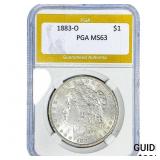 1883-O Morgan Silver Dollar PGA MS63