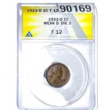 1922-D Wheat Cent ANACS F12
