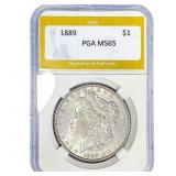 1889 Morgan Silver Dollar PGA MS65