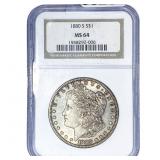 1880-S Morgan Silver Dollar NGC MS64