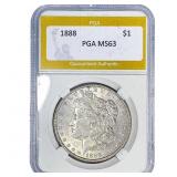 1888 Morgan Silver Dollar PGA MS63