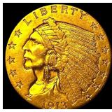 1913 Indian Head Gold $2.50 Quarter Eagle CLOSELY