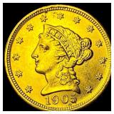 1905 Liberty Head Gold Quarter Eagle $2.50 CLOSELY