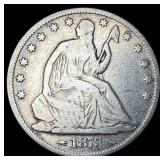 1873 Arrows Seated Liberty Half Dollar LIGHTLY CIR