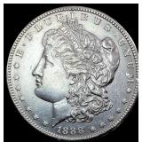 1888-S Silver Morgan Dollar CHOICE AU