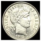 1912-D Silver Barber Dime CHOICE AU