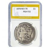1878 REV 79 Morgan Silver Dollar PGA F15