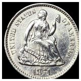 1871 Silver Seated Liberty Half Dime  UNCIRCULATE