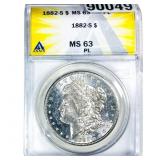 1882-S Morgan Silver Dollar ANACS MS63 PL
