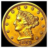 1853 Gold $2.50 Liberty Head Quarter Eagle CLOSELY