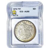 1878 Morgan Silver Dollar ICG AU50