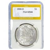 1904-O Morgan Silver Dollar PGA MS66