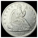 1876-CC Silver Seated Liberty Half Dollar  ABOUT