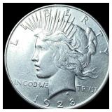 1928 Silver Peace Dollar CLOSELY UNCIRCULATED
