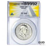 1958 Washington Silver Half Dollar ANACS PF66 PROO