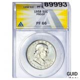 1958 Washington Silver Half Dollar ANACS PF66 PROO