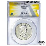 1958 Washington Silver Half Dollar ANACS PF66 PROO