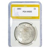 1882 Morgan Silver Dollar PGA MS65