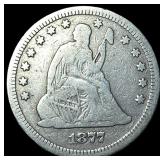 1877 Seated Liberty Quarter LIGHTLY CIRCULATED