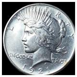 1921 Silver Peace Dollar CLOSELY UNCIRCULATED