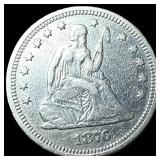 1876-S Silver Seated Liberty Quarter NEARLY UNCIRC