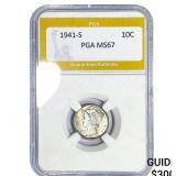 1941-S Mercury Silver Dime PGA MS67