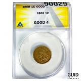 1868 Indian Head Cent ANACS G4