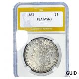 1887 Morgan Silver Dollar PGA MS63