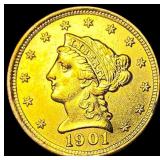 1901 Liberty Head Gold Quarter Eagle $2.50 CLOSELY