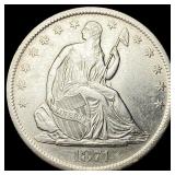1871-S Silver Half Dollar CLOSELY UNCIRCULATED