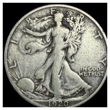 1920-S Silver Walking Liberty Half Dollar ABOUT UN