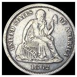 1862 Seated Liberty Dime CLOSELY UNCIRCULATED