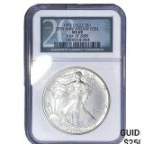 1992  NGC MS69 1 oz 20th Anniv. SE Coll