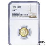 1892-S Barber Dime NGC AU55