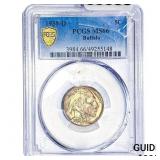 1938-D Buffalo Nickel PCGS MS66