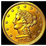 1902 Liberty Head Gold Quarter Eagle $2.50 HIGH GR