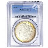 1889 Morgan Silver Dollar PCGS MS64