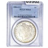 1884-CC Morgan Silver Dollar PCGS MS64