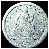 1841-O Silver Seated Liberty Dime LIGHTLY CIRCULAT