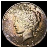 1923-D Silver Peace Dollar NEARLY  UNCIRCULATED