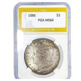 1886 Morgan Silver Dollar PGA MS64