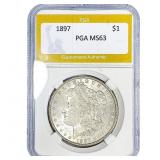 1897 Morgan Silver Dollar PGA MS63