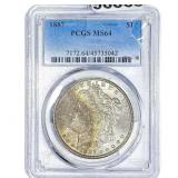 1887 Morgan Silver Dollar PCGS MS64